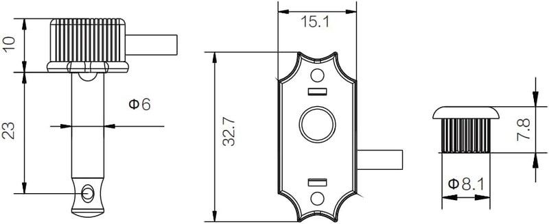guyker Guitar Locking Tuners (3L + 3R Handed) – Vintage Deluxe Lock String Tuning Key Pegs Machine Heads Replacement Parts – Chrome - Image 4